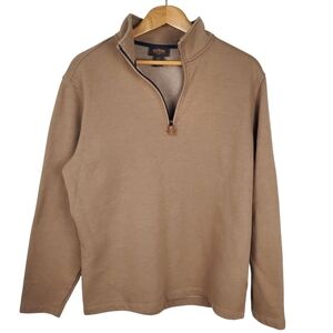 Men's Redmond Quarter Zip Sweatshirt. Brown. LG. D0047